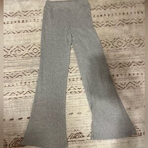 flare ribbed gray sweatpants